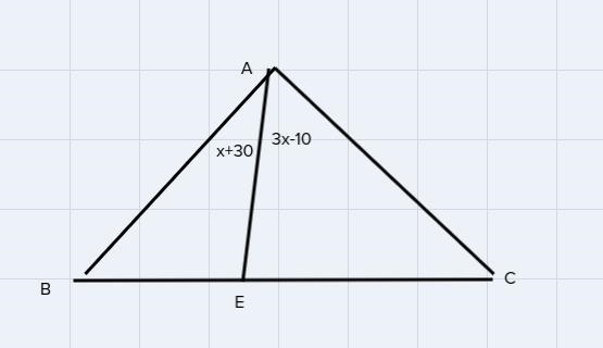 AÉ is an angle bisector of ZBAC.If mZBAE = x + 30 and mZEAC = 3x - 10,determine mZEAC-example-1