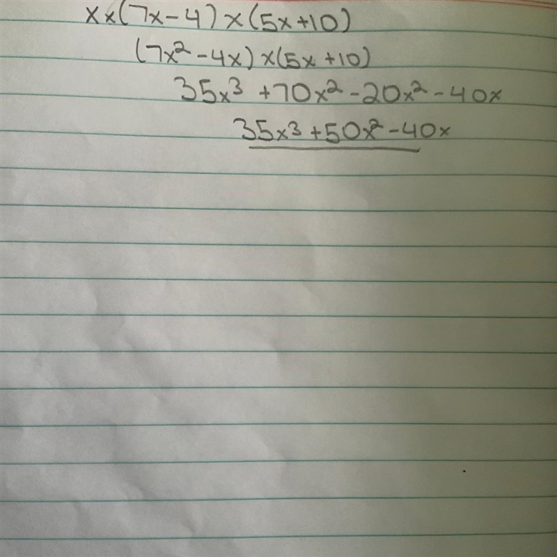 Given m||n find the value of x (7x-4) (5x+10)-example-1