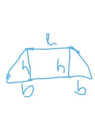 The trapezoid is composed of two rights triangles and rectangle. find the area. please-example-1