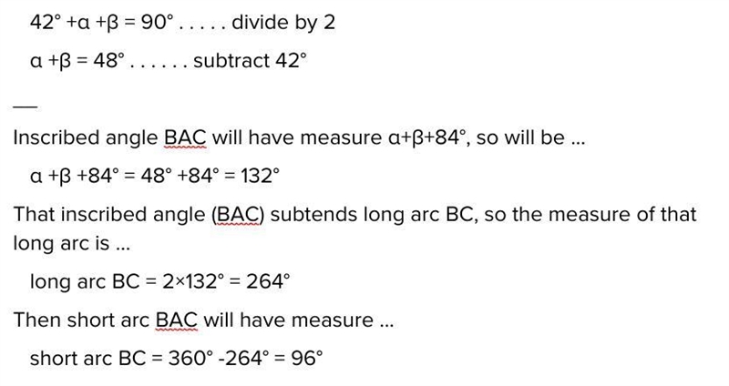 PLEASE HELP! In the drawing, the symmetries of the sides AB and AC of triangle ABC-example-3