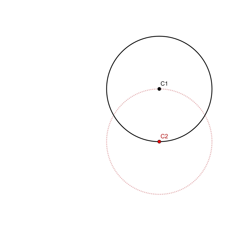 Construct a circle with a radius of 8cm, and draw an equilateral triangle inside it-example-1