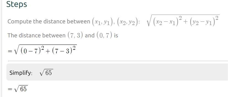 Is the triangle with the vertices A(7,3), B(0,7), and C(-8, -7) a right triangle?Is-example-1