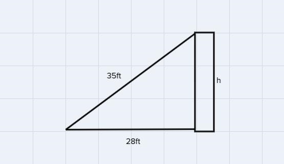 A 35 foot ladder is placed against a vertical wall of a building, with the bottom-example-1