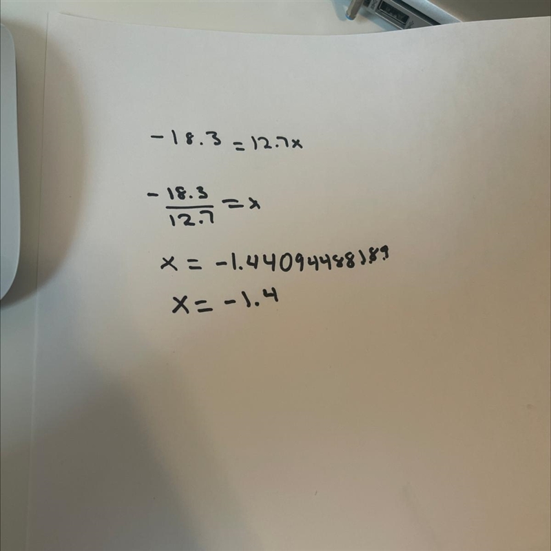 -9.1-3.7x=9x+9.2 rounded to the nearest tenth-example-1