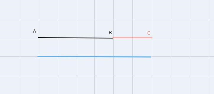 A , B , C are point's on a line with AB= 5.1 in and BC= 2.6 in. What is the length-example-1