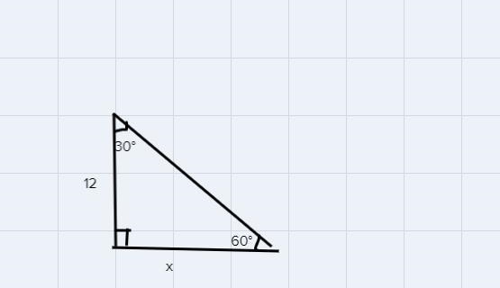 Find the length of the side opposite the 30-degree angle in a 30-60-90triangle in-example-1