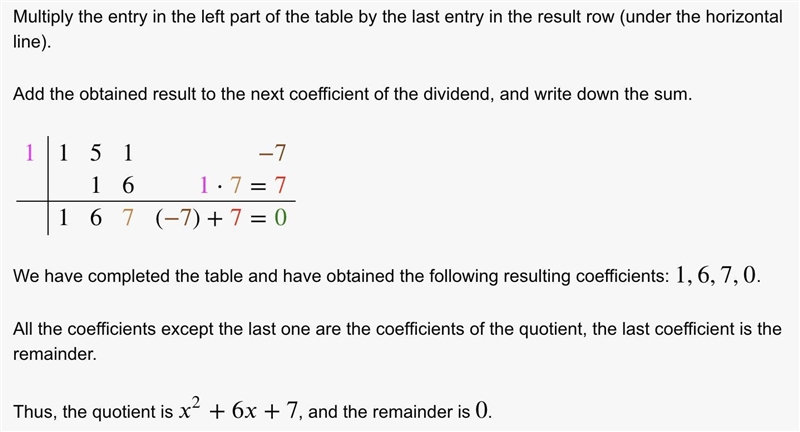 For the polynomial below, 1 is a zero. h(x)=x ^3+ 5x^2+ x − 7 Express h (x) as a product-example-1