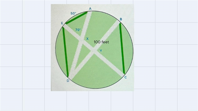 In the designers proposal, they state that the paths EC and DB each measure 100 feet-example-1