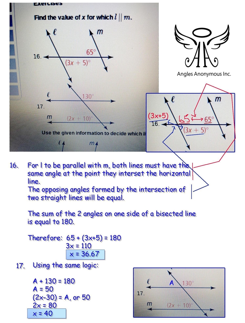 Find the value of x for which i II m?-example-1