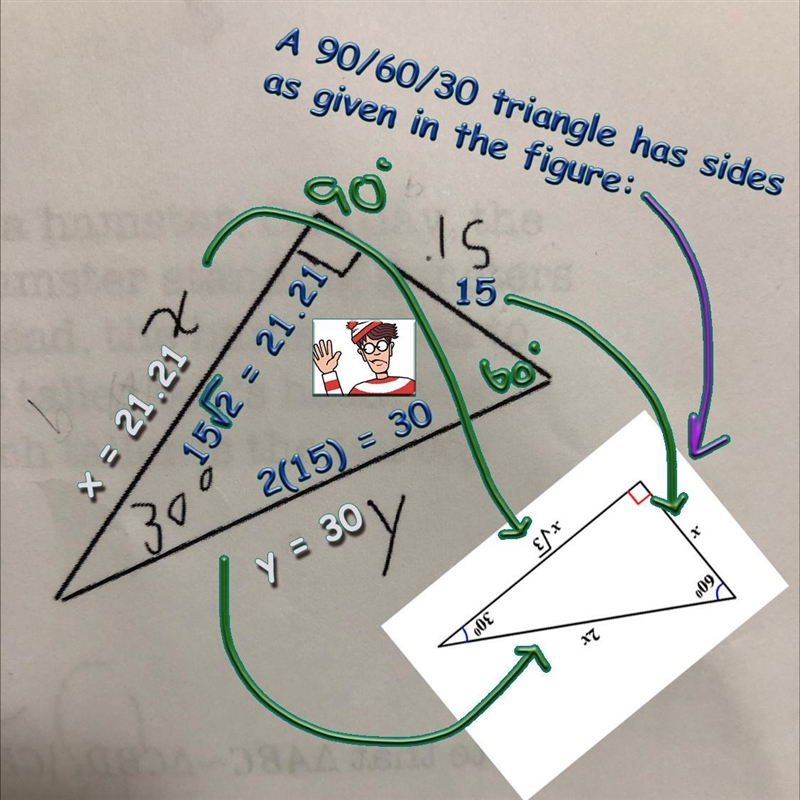 Find the missing sides and angles for the triangle.-example-1