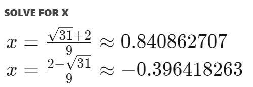 3x^2=4x+3 Solve using quadratic formula-example-1