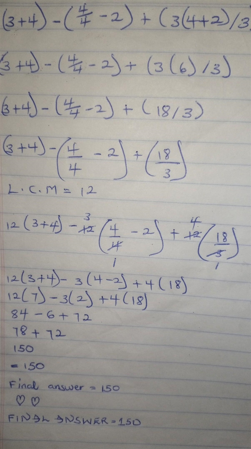 (3+4)-(4/4-2)+(3(4+2)/3)-example-1