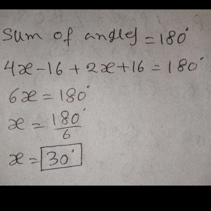 Solve for x 4x-16 2x+16-example-1