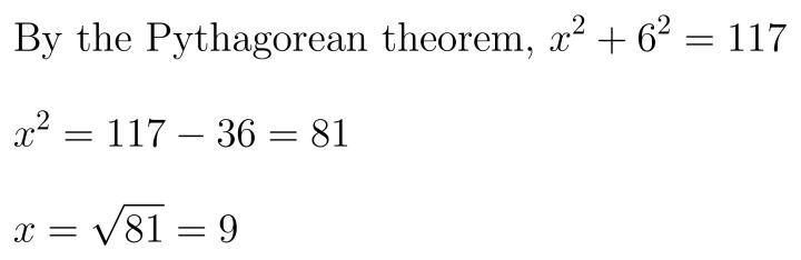 A right triangle. the legs are labeled x(a) and 6(b), and the hypotenuse is labeled-example-1