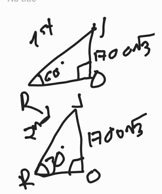 1.The angle of elevation of a jet plane from a point R on the ground is 60°. After-example-1