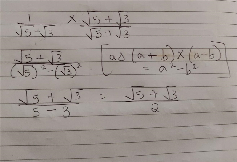 Can u guys please help a poor soul 1/root 5 - root 3-example-1