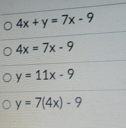 Which of the following represents the first step for solving a system of equations-example-1