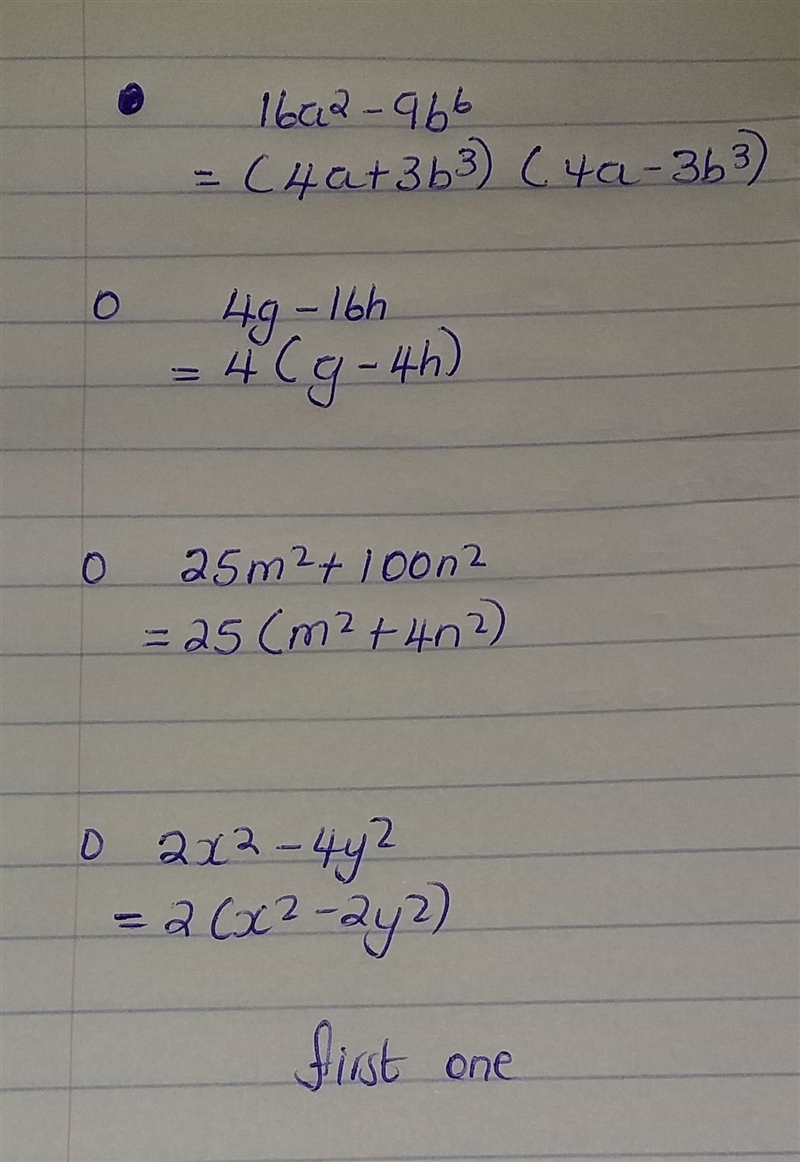 Which of the following is the difference of two squares?-example-1