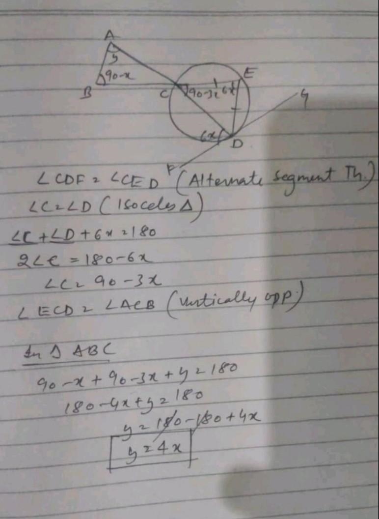 How do I solve this question? (based on circle theorems) ​-example-1