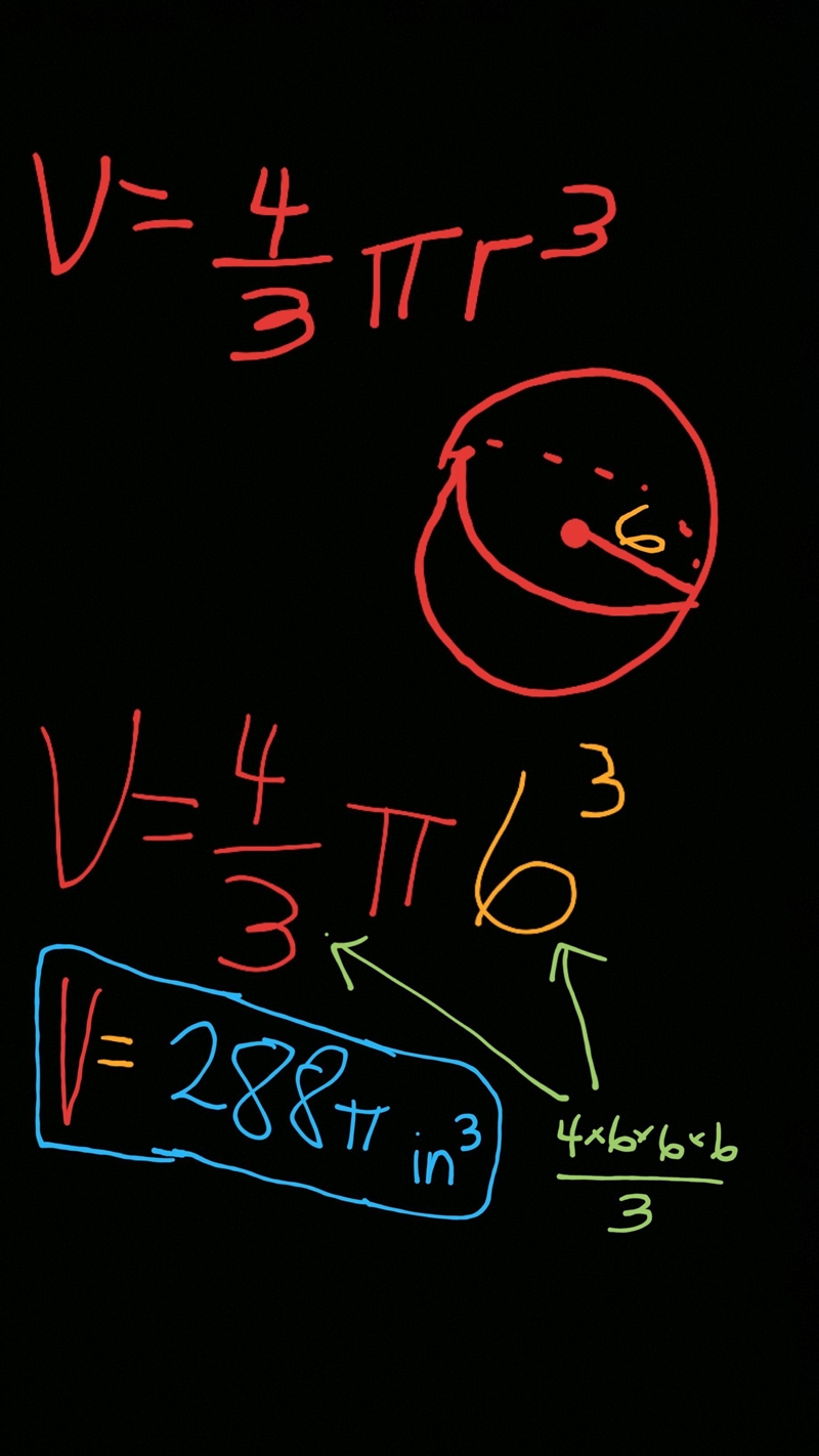 The volume of a sphere is V=4/3 pie r 3 where r is the radius of the sphere. Determine-example-1