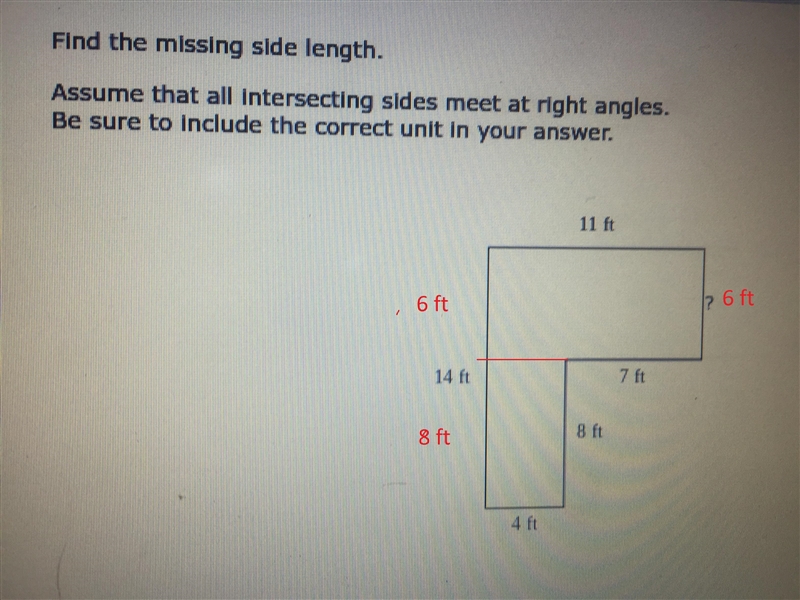 Find the missing side length-example-1