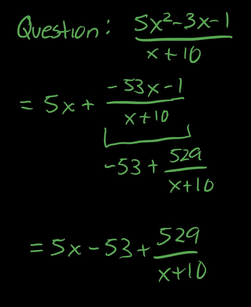 If f(x)=5x^2-3x-1f(x)=5x 2 −3x−1, then what is the remainder when f(x)f(x) is divided-example-1