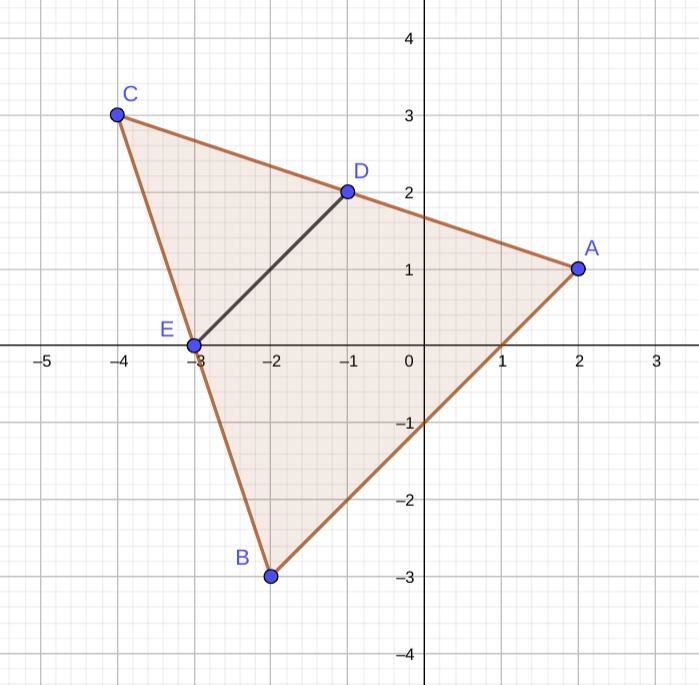 in the sketch below, the coordinates of the vertices of triangle ABC are A(2:1), B-example-1