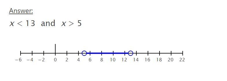 What is the solution to |x-9| -3 < 1-example-2