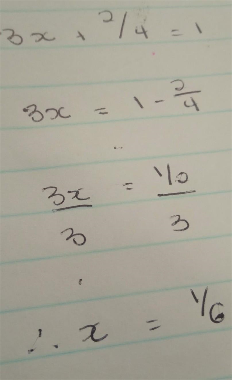 Jack and alex want to solve the equation 3x+2/4=1 a) jack draws the graphs y=3x+2/4 and-example-1