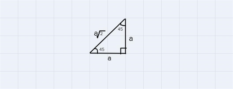 For the right triangles below, find the exact values of the side lengths a and h. If-example-1