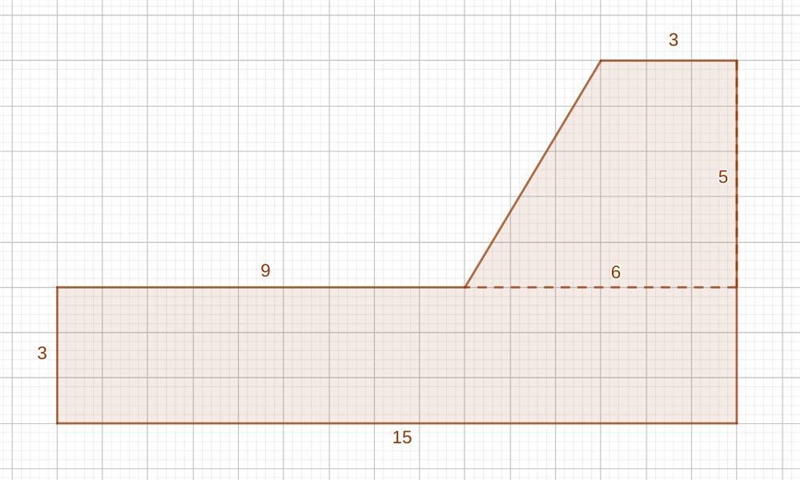 Identify the area of the figure rounded to the nearest tenth. Please give an Explanation-example-1