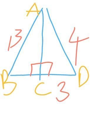 If ACB = 90°; ADC = 90°, AB = 13, AD = 4, and DC = 3, what is the area of quadrilateral-example-1