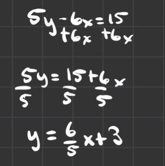 Which equation represents a line which is parallel to the line y = x - 2? 1. 6x5y-example-1