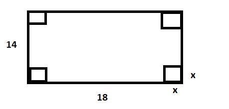 A piece of cardboard that is 14 inches by 18 inches is used to form a box with an-example-1