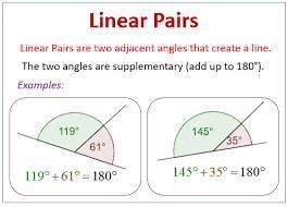 Name two angles that form a linear pair-example-1