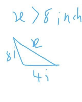 one side of a triangle is 8 inches long and another side is 4 inches long. The third-example-1