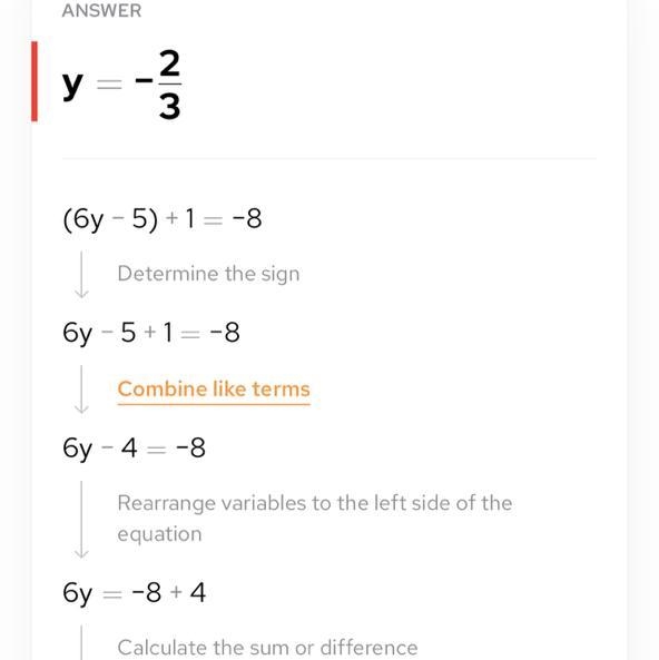 Distancia entre un punto y una recta ejercicio: (6y-5)+1=-8-example-1