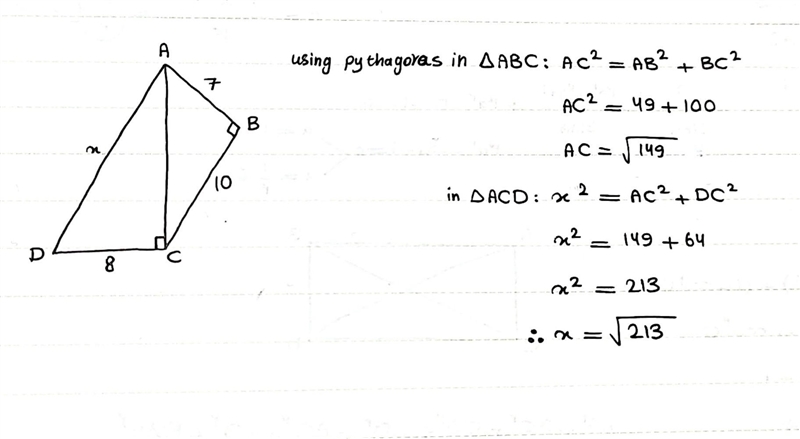 Solve for x. Leave your answer in simplest radical form-example-1