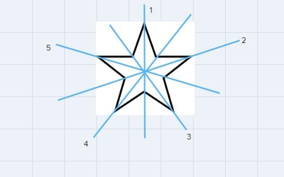 How many lines of symmetry does a regular five-pointed star have?-example-2