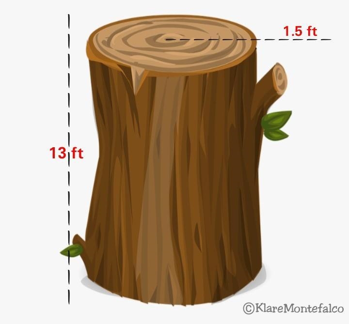 What prism or other 3-dimensional shape would you use to model the tree trunk below-example-1