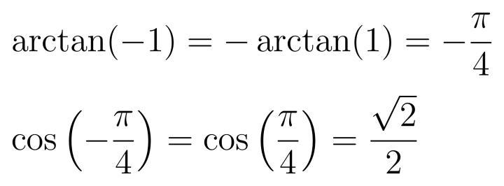 Simplify cos(arctan-1)-example-1