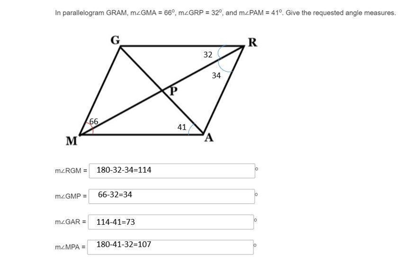 In parallelogram GRAM, m-example-1