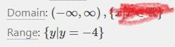 What are the domain and range of g(x) = −4?-example-1