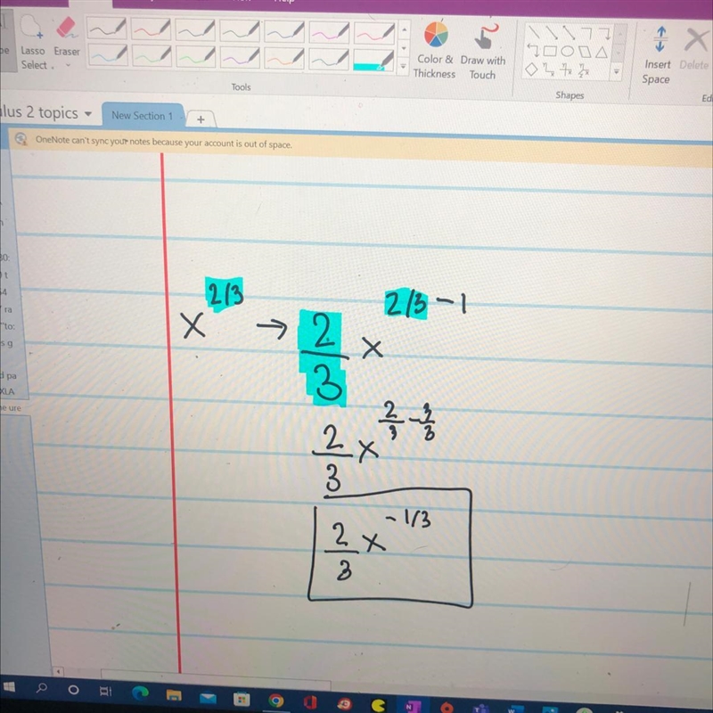 Differentiate wrt x: x^2/3​-example-1