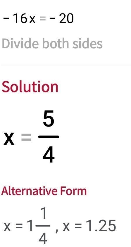 Solve the following question 15 - x/5 =3x+11-example-2