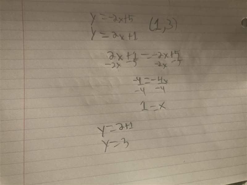 Solving Systems of linear equations by graphing. no graphing device.-example-1