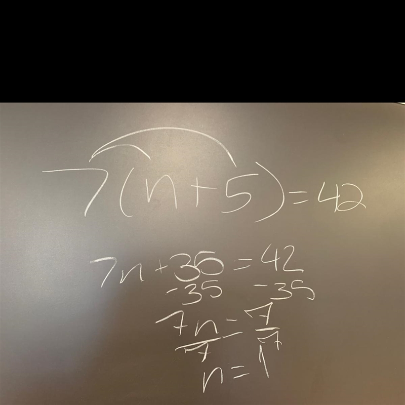 7(n+5)=42 someoene please solve this​-example-1