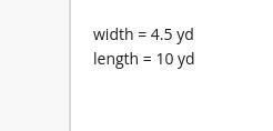 The area of a rectangle is 45 m squared, and the length is 6 m less than three times-example-1