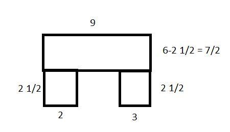 Olid iscubic feet. Use the formula V = Bh. All angles are 90°.9 ft.6 ft.11ft.3 ft-example-1