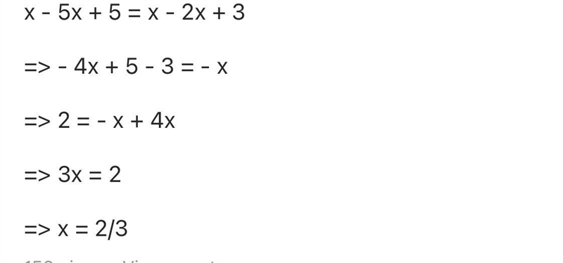 What is x-5(x-1)=x-(2x-3)-example-1